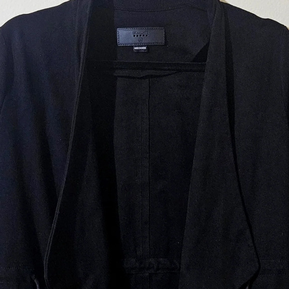 BLANK NYC Faux Suede Draped Moto Cardigan - Picture 6 of 6